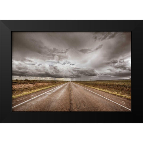 Into The Storm Black Modern Wood Framed Art Print by Larson, Nathan