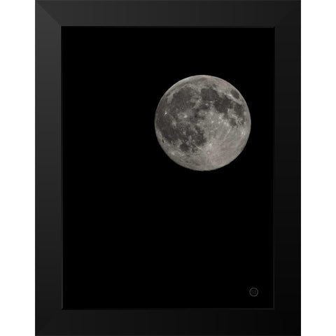 Moon Detail I Black Modern Wood Framed Art Print by Larson, Nathan