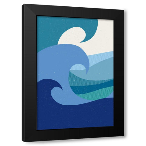 Salty No Words Black Modern Wood Framed Art Print by Wild Apple Portfolio