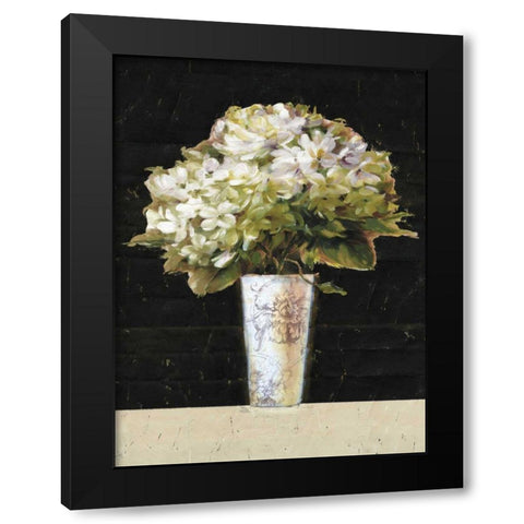 Marche de Fleurs Bouquet Black Black Modern Wood Framed Art Print with Double Matting by Audit, Lisa