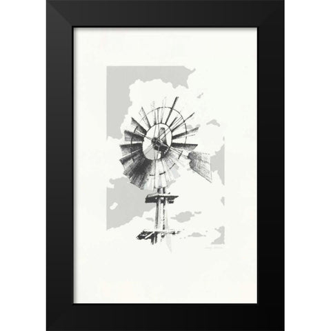 Texas Wind Neutral Black Modern Wood Framed Art Print by Tillmon, Avery