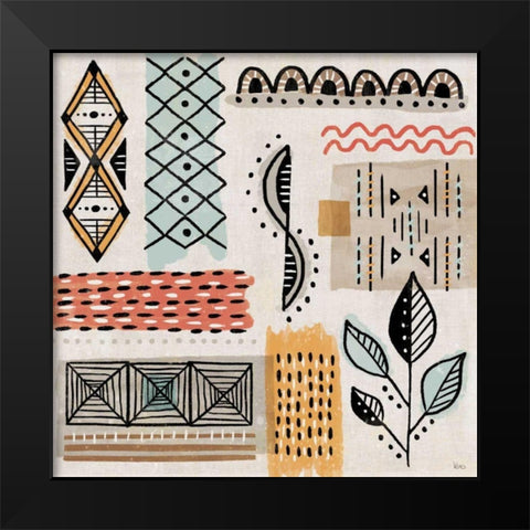 Tribal Tones IV Black Modern Wood Framed Art Print by Charron, Veronique