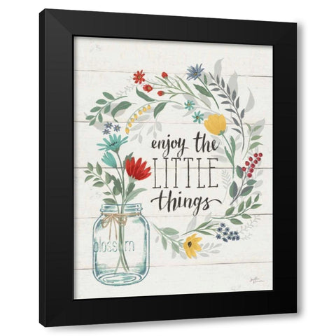 Blooming Thoughts II Wall Hanging Black Modern Wood Framed Art Print with Double Matting by Penner, Janelle