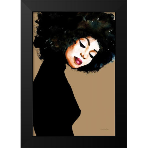 Soul Black Modern Wood Framed Art Print by Charro, Mercedes Lopez