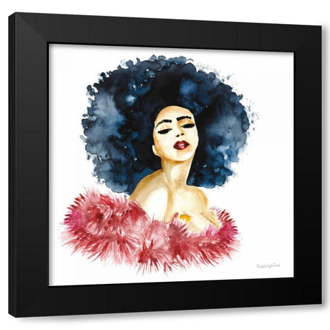 In the Moment Black Modern Wood Framed Art Print with Double Matting by Charro, Mercedes Lopez