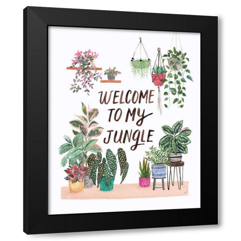 Jungle Home II Black Modern Wood Framed Art Print with Double Matting by Panganiban, Karyn