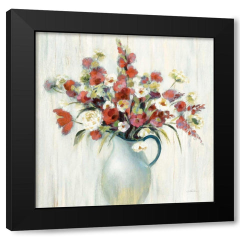 Coastal Bouquet Autumn Black Modern Wood Framed Art Print with Double Matting by Vassileva, Silvia
