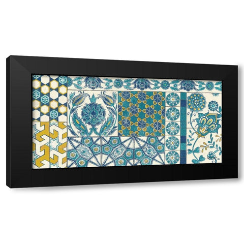 Turkish Tiles Exotic I Black Modern Wood Framed Art Print by Lovell, Kathrine