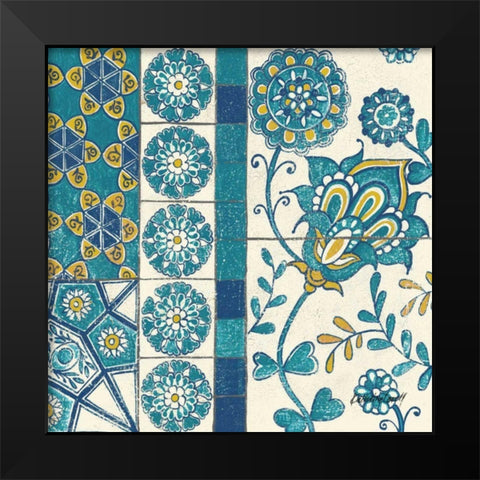 Turkish Tiles Exotic II Black Modern Wood Framed Art Print by Lovell, Kathrine