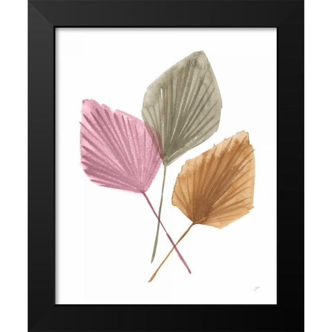 Fan Palms Black Modern Wood Framed Art Print by Panganiban, Karyn