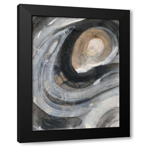 Pearl I Black Modern Wood Framed Art Print with Double Matting by Hristova, Albena