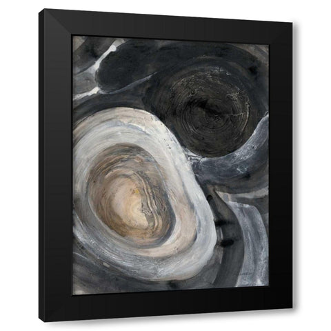 Pearl II Black Modern Wood Framed Art Print with Double Matting by Hristova, Albena