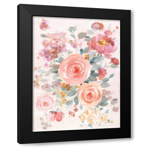 September Blooming I Black Modern Wood Framed Art Print by Nai, Danhui