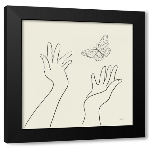 Feeling Free Black Modern Wood Framed Art Print by Schlabach, Sue