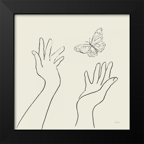 Feeling Free Black Modern Wood Framed Art Print by Schlabach, Sue