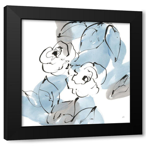Blue Neutrals I Black Modern Wood Framed Art Print by Paschke, Chris