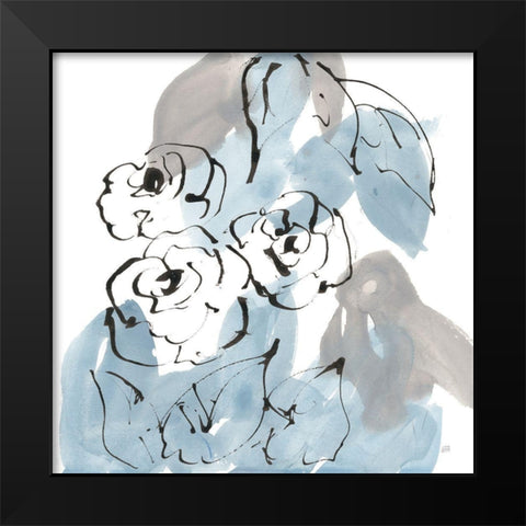 Blue Neutrals II Black Modern Wood Framed Art Print by Paschke, Chris