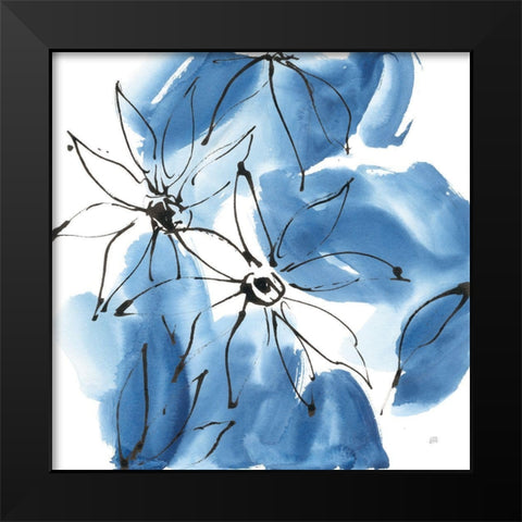 Indigo Neutrals II Black Modern Wood Framed Art Print by Paschke, Chris