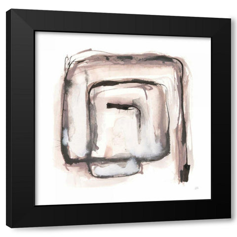 Lost in Squares I Black Modern Wood Framed Art Print by Paschke, Chris