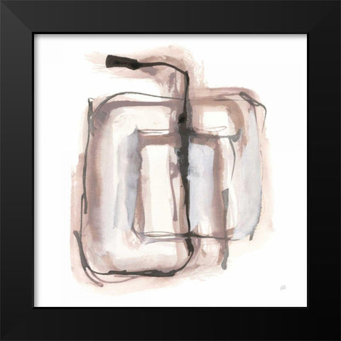 Lost in Squares II Black Modern Wood Framed Art Print by Paschke, Chris