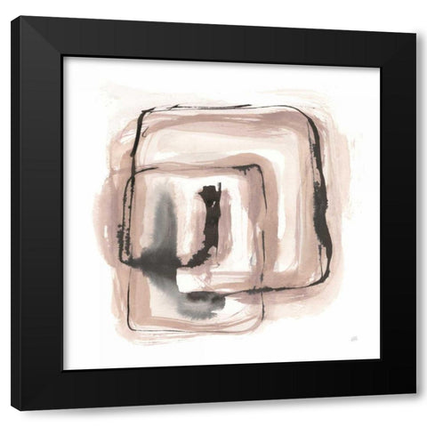 Lost in Squares III Black Modern Wood Framed Art Print with Double Matting by Paschke, Chris