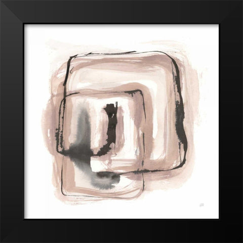 Lost in Squares III Black Modern Wood Framed Art Print by Paschke, Chris