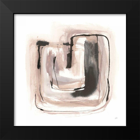 Lost in Squares IV Black Modern Wood Framed Art Print by Paschke, Chris