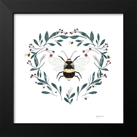 Bees VI Black Modern Wood Framed Art Print by Thorns, Becky