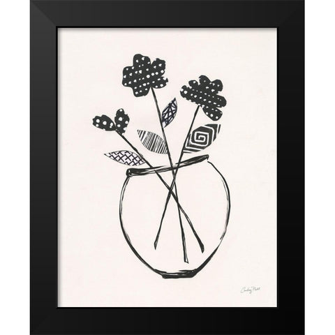 Modern Floral I Black Modern Wood Framed Art Print by Prahl, Courtney