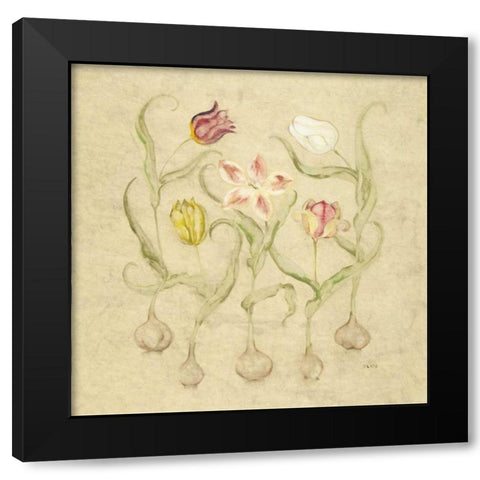 Dancing Bulbs II Black Modern Wood Framed Art Print by Blum, Cheri
