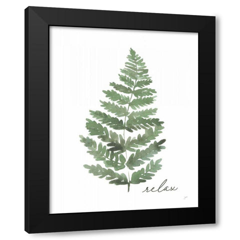 Relax Black Modern Wood Framed Art Print with Double Matting by Panganiban, Karyn