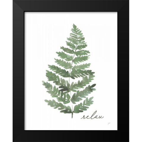 Relax Black Modern Wood Framed Art Print by Panganiban, Karyn