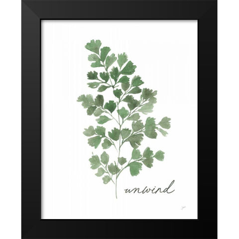 Unwind Black Modern Wood Framed Art Print by Panganiban, Karyn