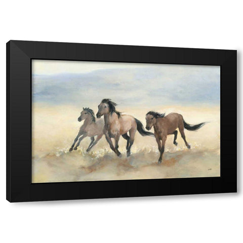 Wild Mustangs Black Modern Wood Framed Art Print by Purinton, Julia