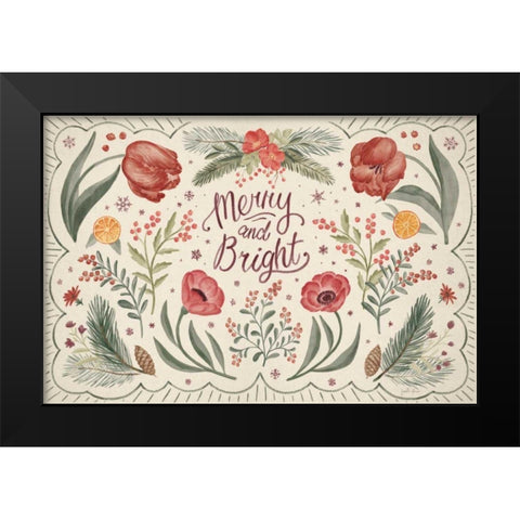 Winter Blooms I Black Modern Wood Framed Art Print by Penner, Janelle