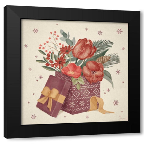 Winter Blooms IV Black Modern Wood Framed Art Print by Penner, Janelle