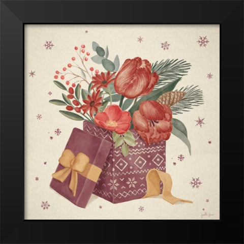 Winter Blooms IV Black Modern Wood Framed Art Print by Penner, Janelle