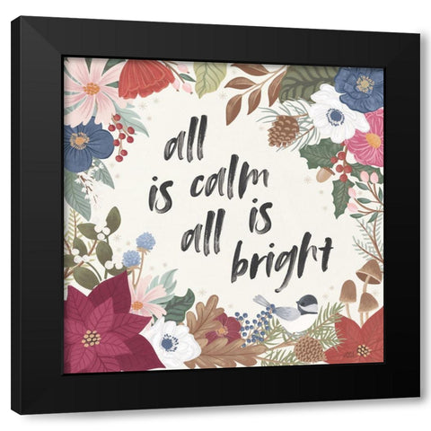 Winter Spirit VI Black Modern Wood Framed Art Print by Marshall, Laura