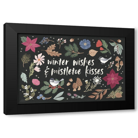 Winter Spirit I Dark Black Modern Wood Framed Art Print by Marshall, Laura