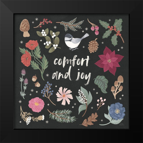 Winter Spirit II Dark Black Modern Wood Framed Art Print by Marshall, Laura