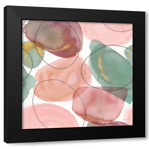Petal Passion Pattern II Black Modern Wood Framed Art Print by Grove, Beth