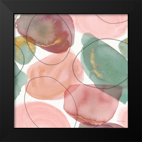Petal Passion Pattern II Black Modern Wood Framed Art Print by Grove, Beth