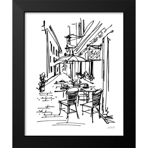 Cafe Sketch II Black Modern Wood Framed Art Print by Tavoletti, Anne