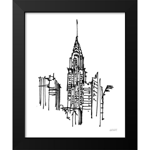 Chrysler Building Sketch Black Modern Wood Framed Art Print by Tavoletti, Anne