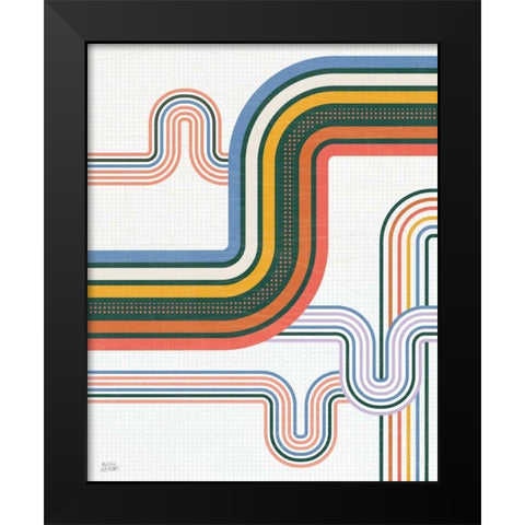 Retro Subway I Bright Black Modern Wood Framed Art Print by Averinos, Melissa