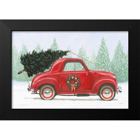 Christmas Farm I Black Modern Wood Framed Art Print by Wiens, James