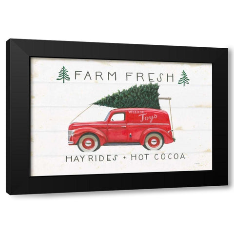 Christmas Farm VI Black Modern Wood Framed Art Print with Double Matting by Wiens, James