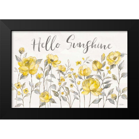 Sunny Roses I Black Modern Wood Framed Art Print by Vassileva, Silvia