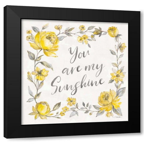 Sunny Roses II Black Modern Wood Framed Art Print by Vassileva, Silvia