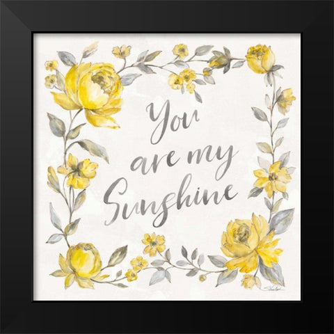 Sunny Roses II Black Modern Wood Framed Art Print by Vassileva, Silvia